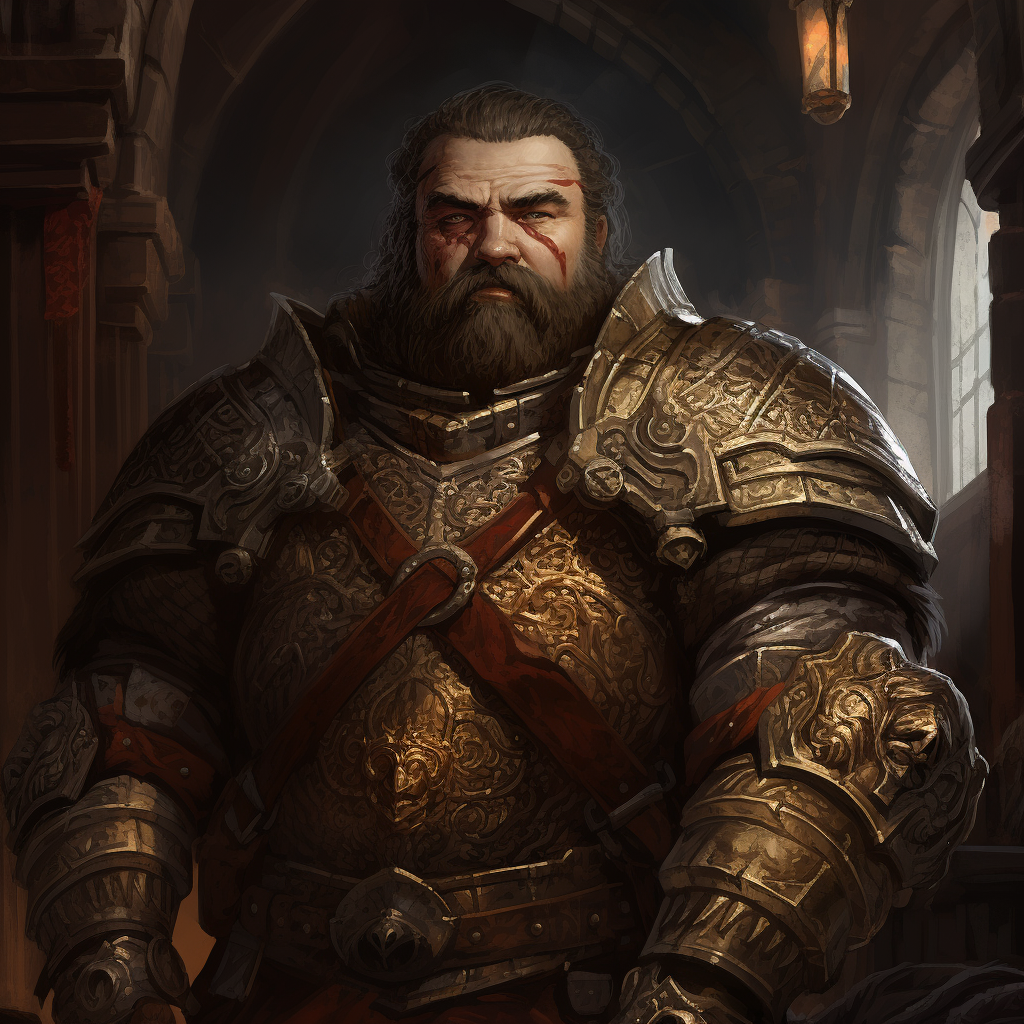 Dwarf in Heavy Plate Armor for Dungeons and Dragons