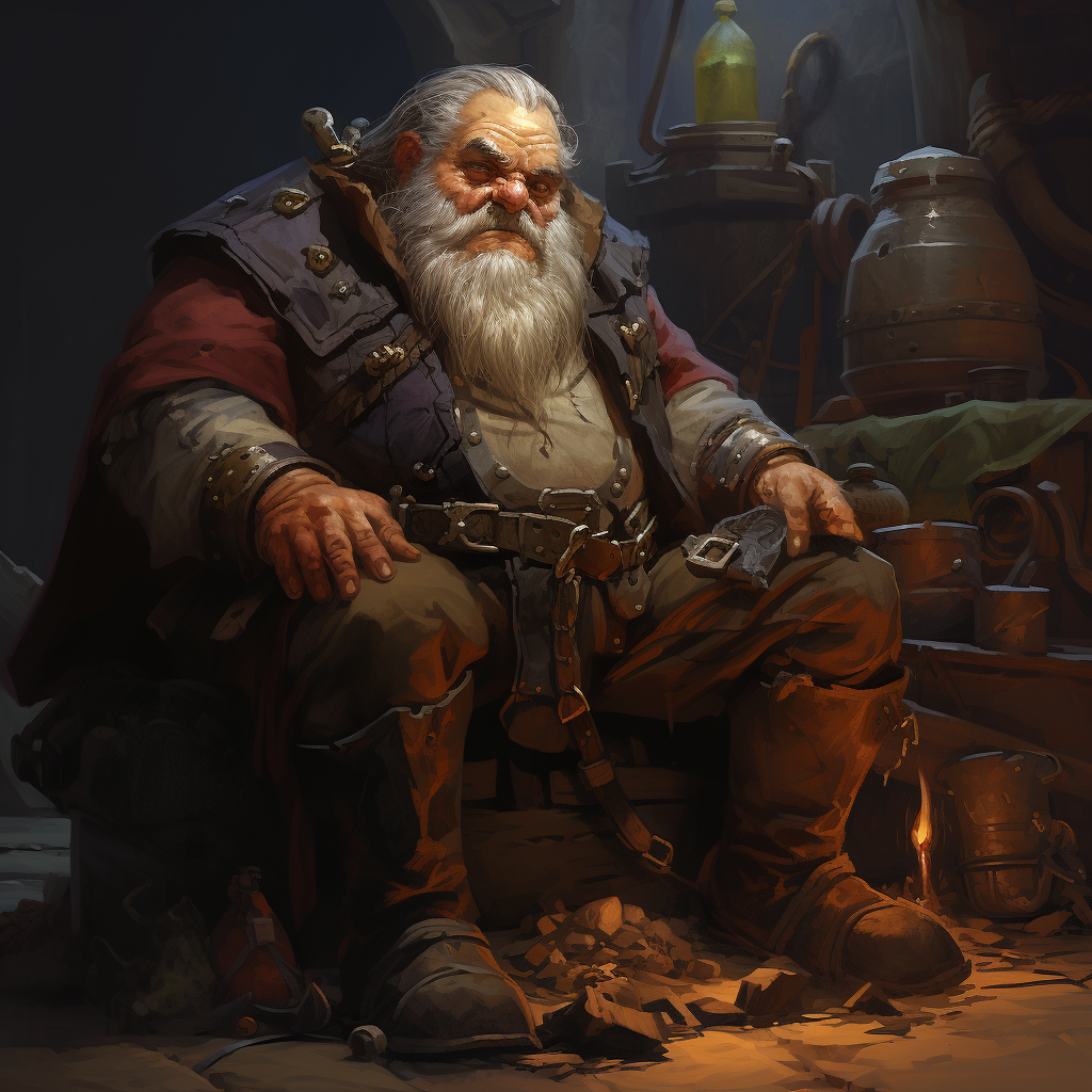 Fantasy-style Image of Dwarf Poison Merchant