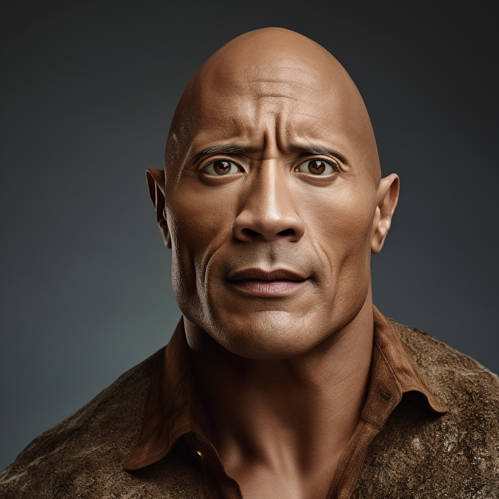 Dwayne The Rock Johnson as a physical rock