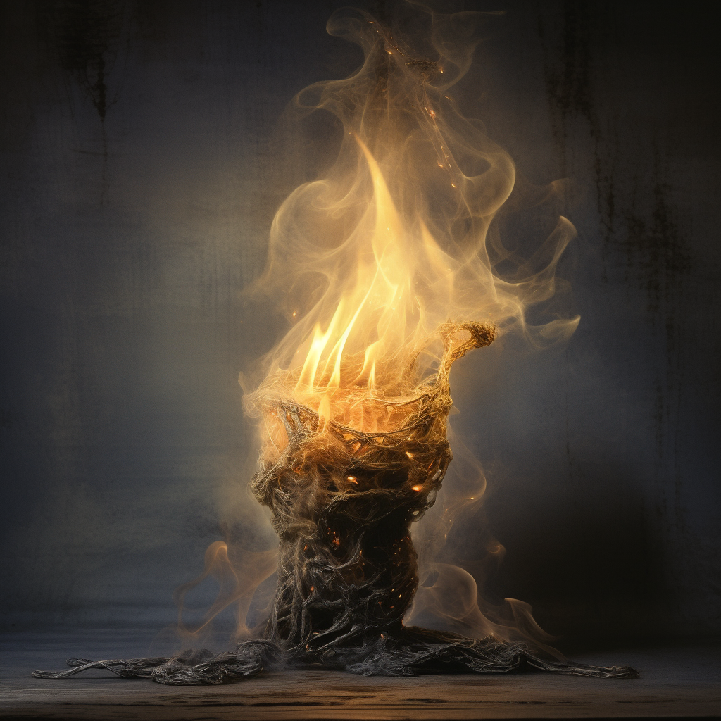 Image of a dying flame representing life's transience