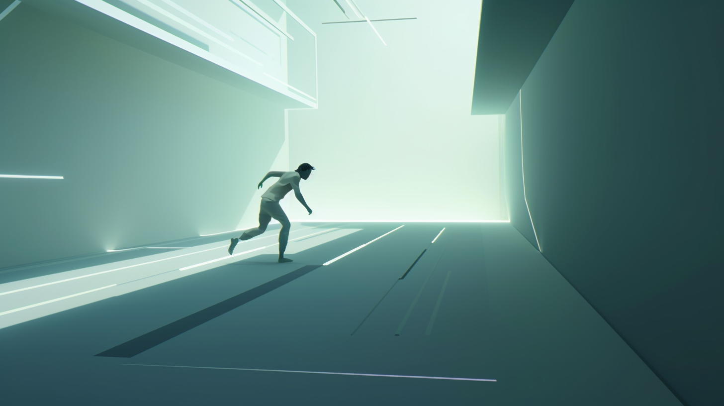 Character Running in Minimalist Environment