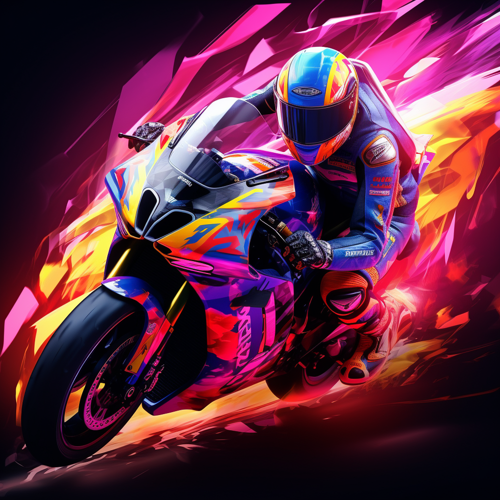 Colorful and dynamic racing graphic design