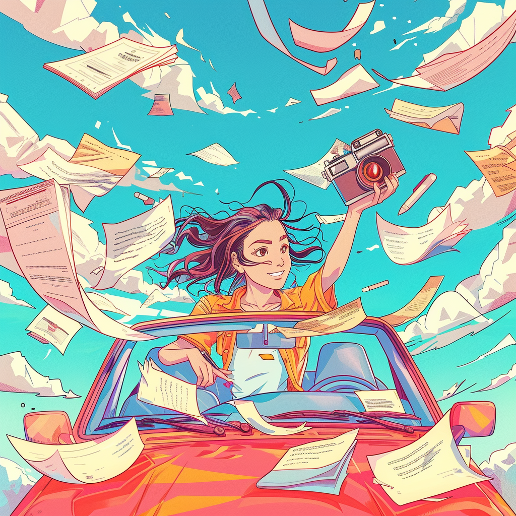 Colorful Startup Journalist Illustration Sky