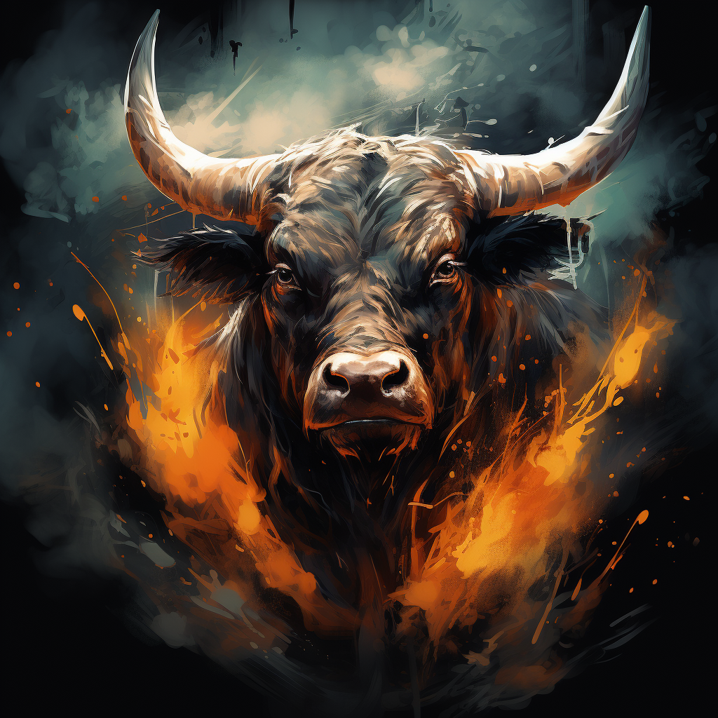 Creative bull t-shirt design