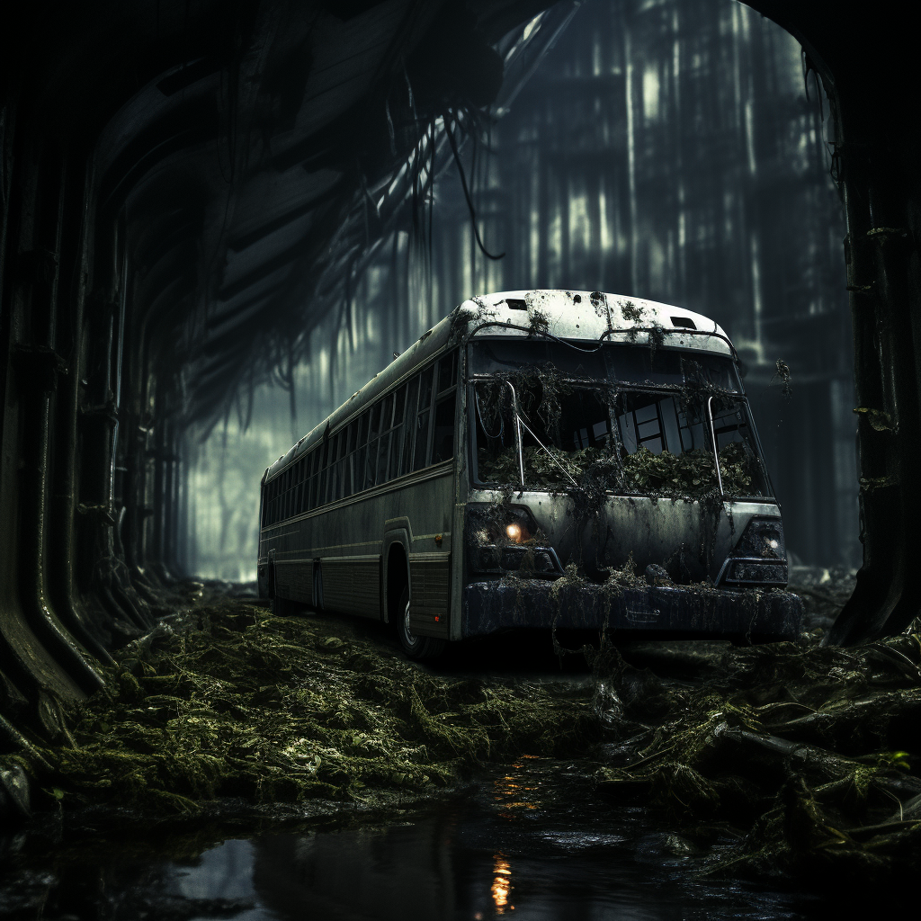 Acid rain in dystopian underground shuttle