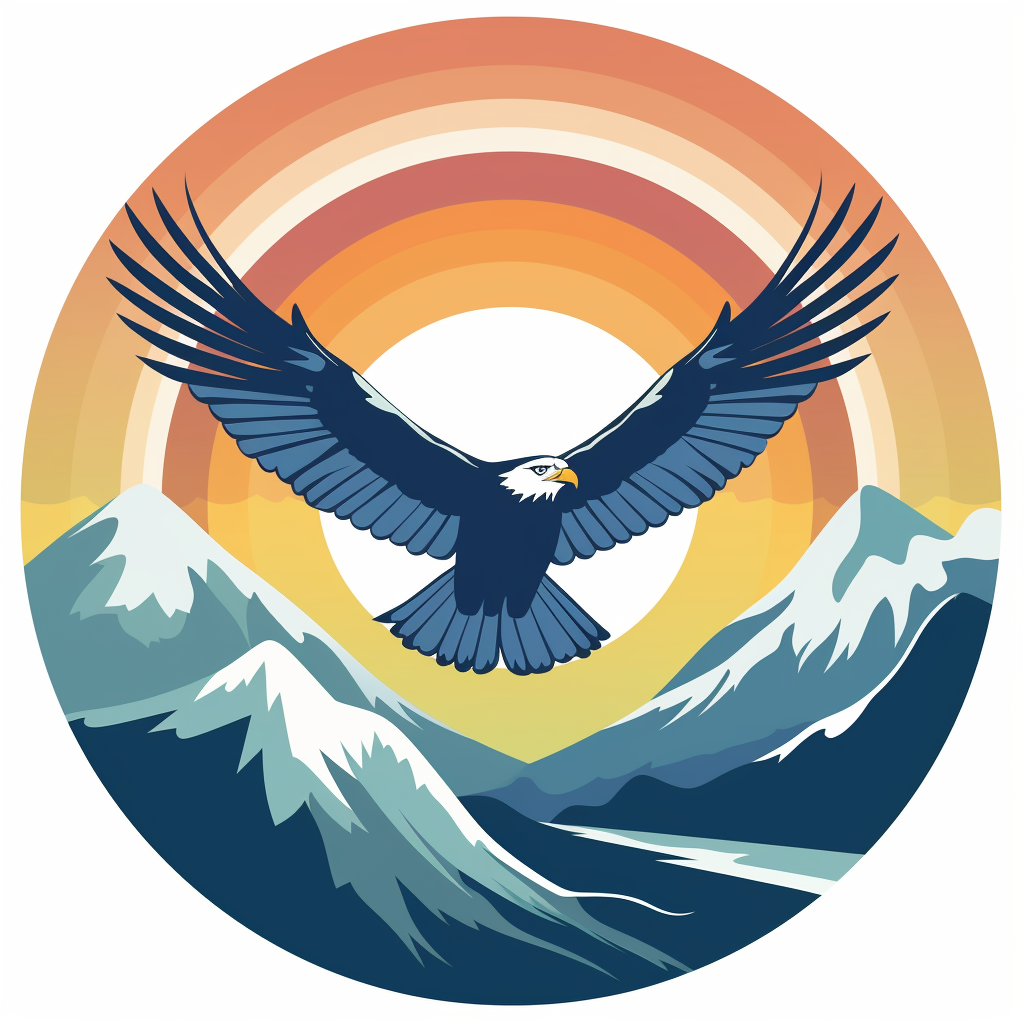 Eagle Golf Ball Mountains Logo