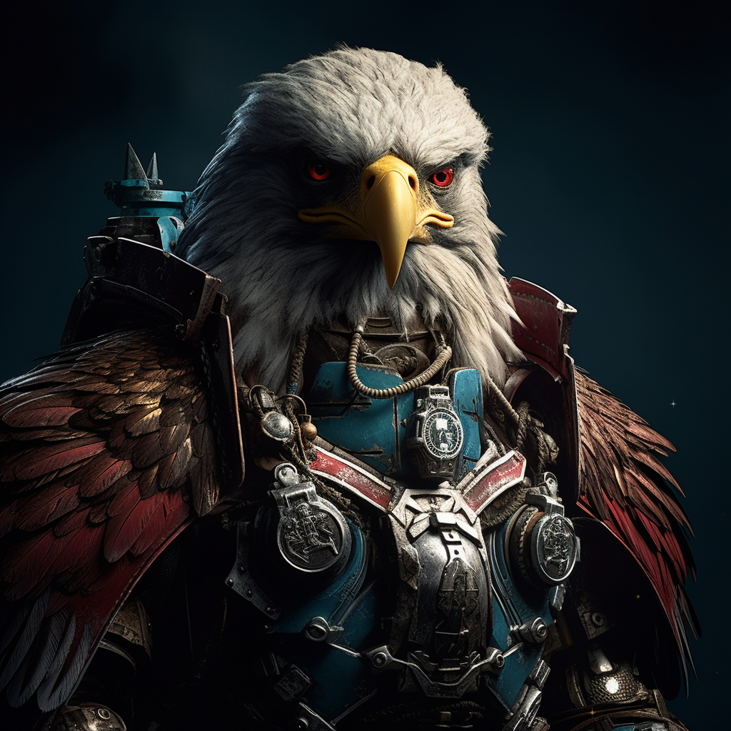 Eagle with space marine mask