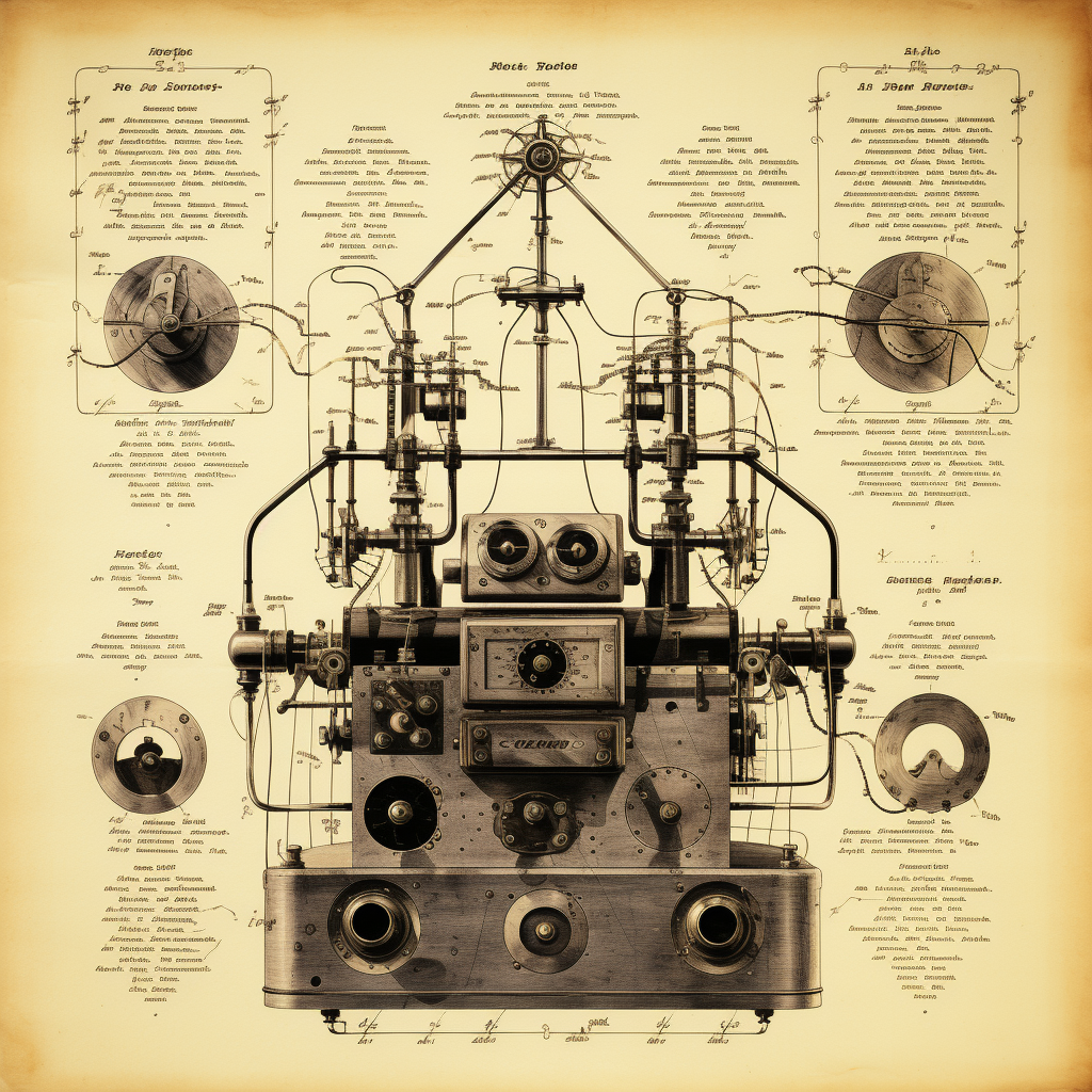 Schematic of early radio device to contact dead