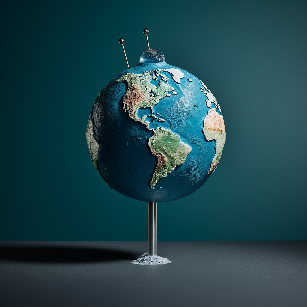 Graphic representation of Earth's temperature with a thermometer