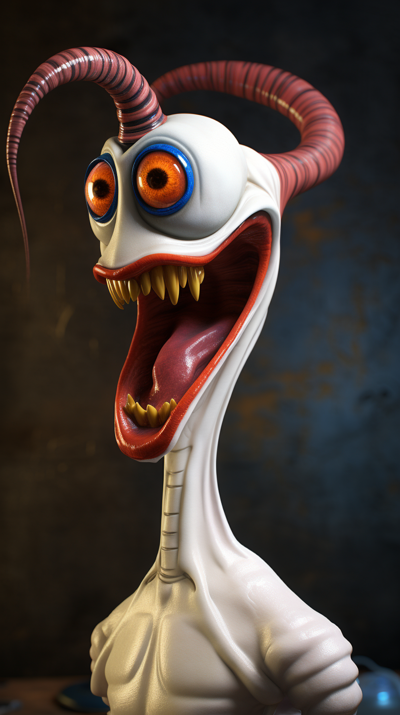 Realistic Earthworm Jim from the computer game series