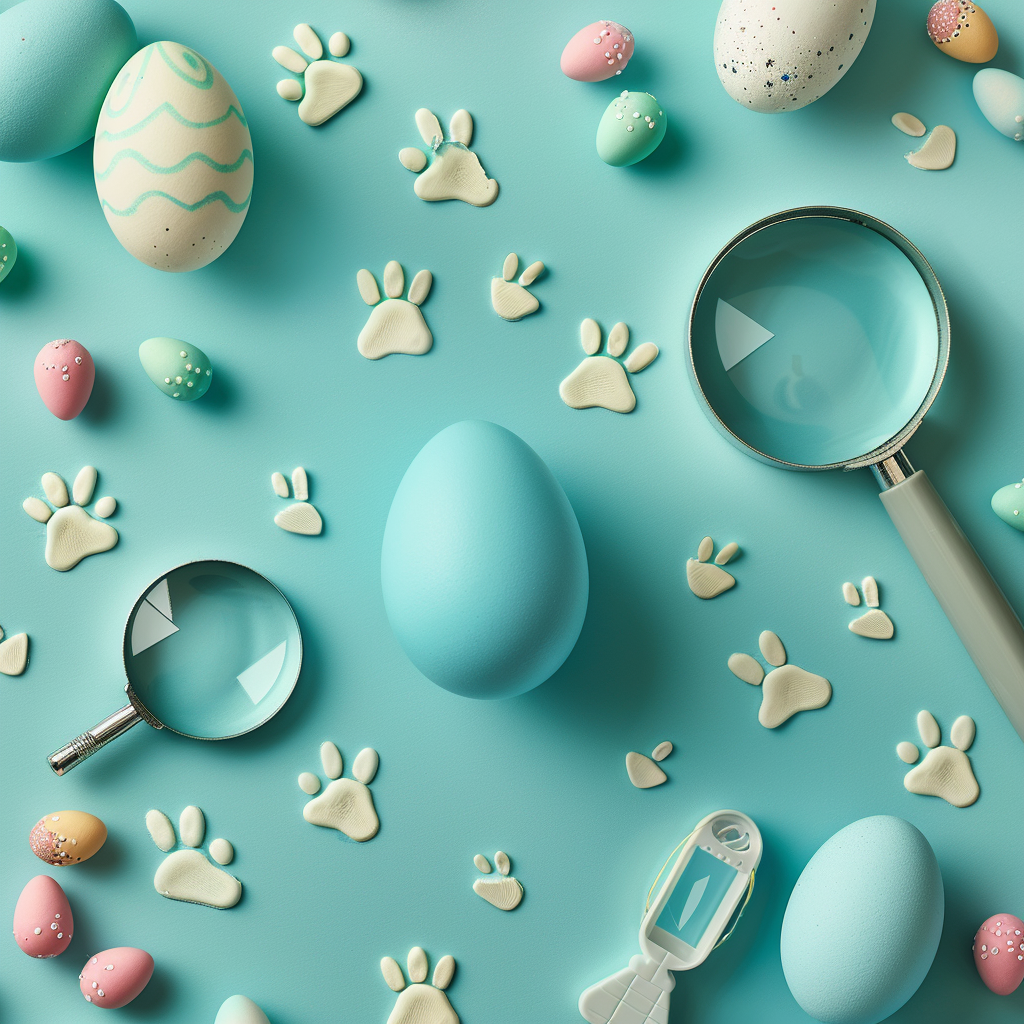 Minted Easter Egg Bunny Footmarks