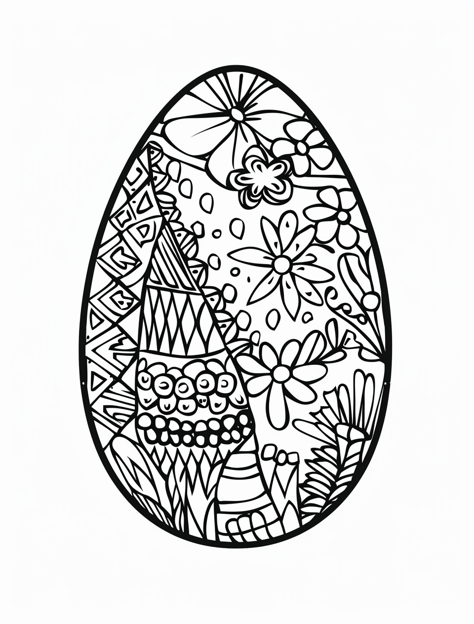 Zentangle spring coloring card design