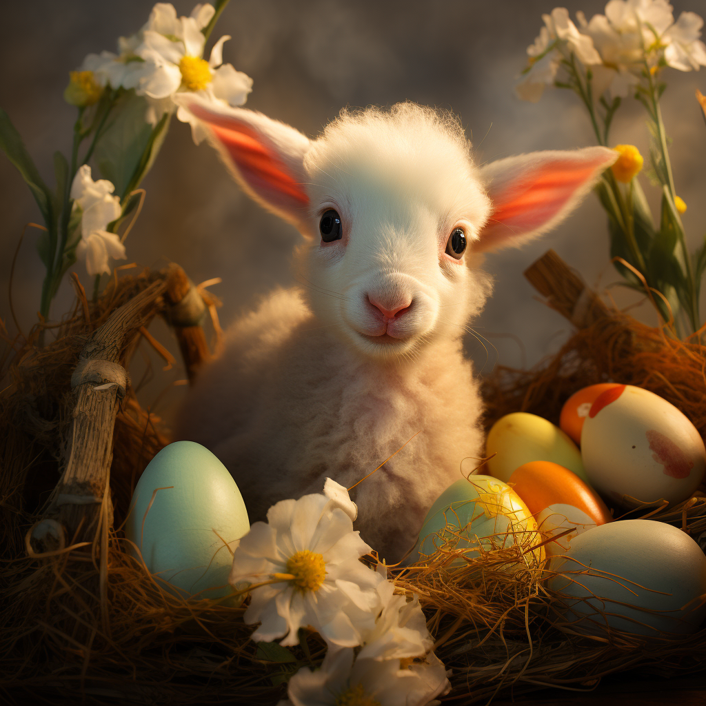 Adorable lamb for Easter festivities