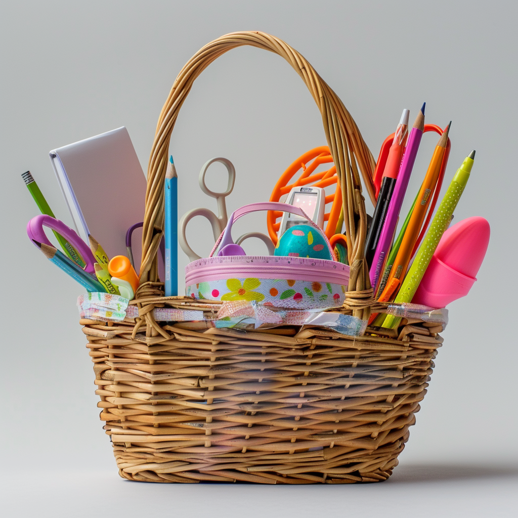 Easter office supplies basket