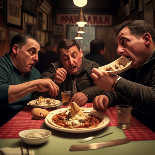 People enjoying authentic Italian ravioli dish