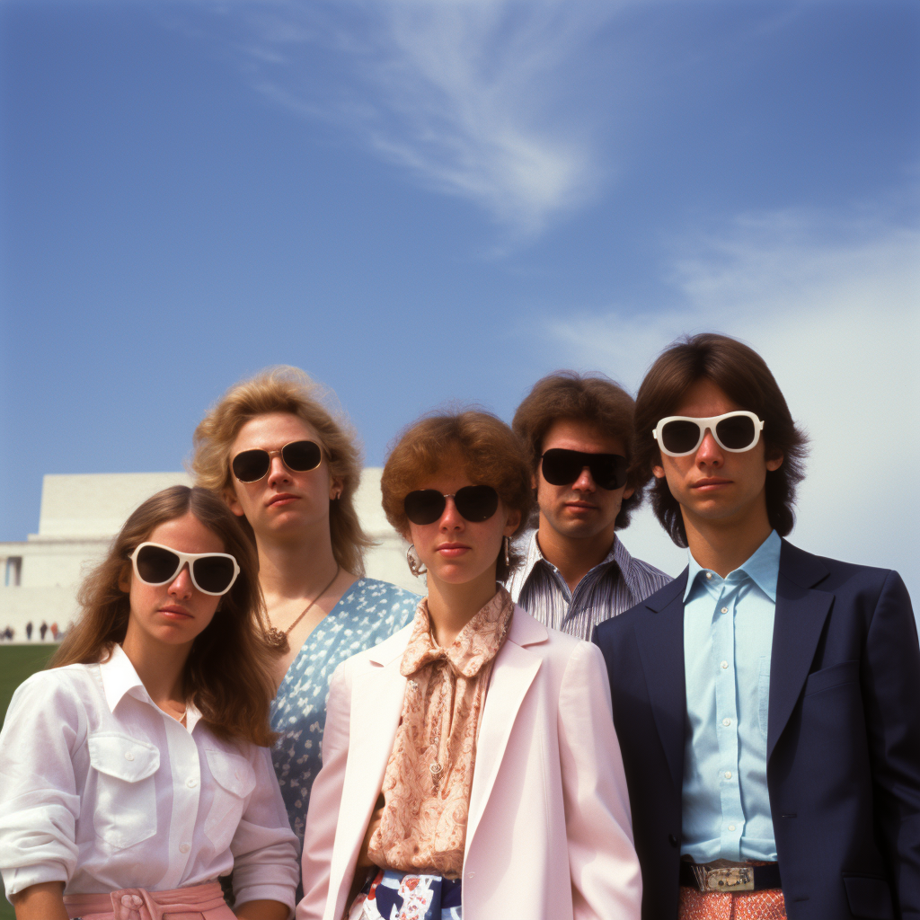 Family at Lincoln Memorial, 1980s