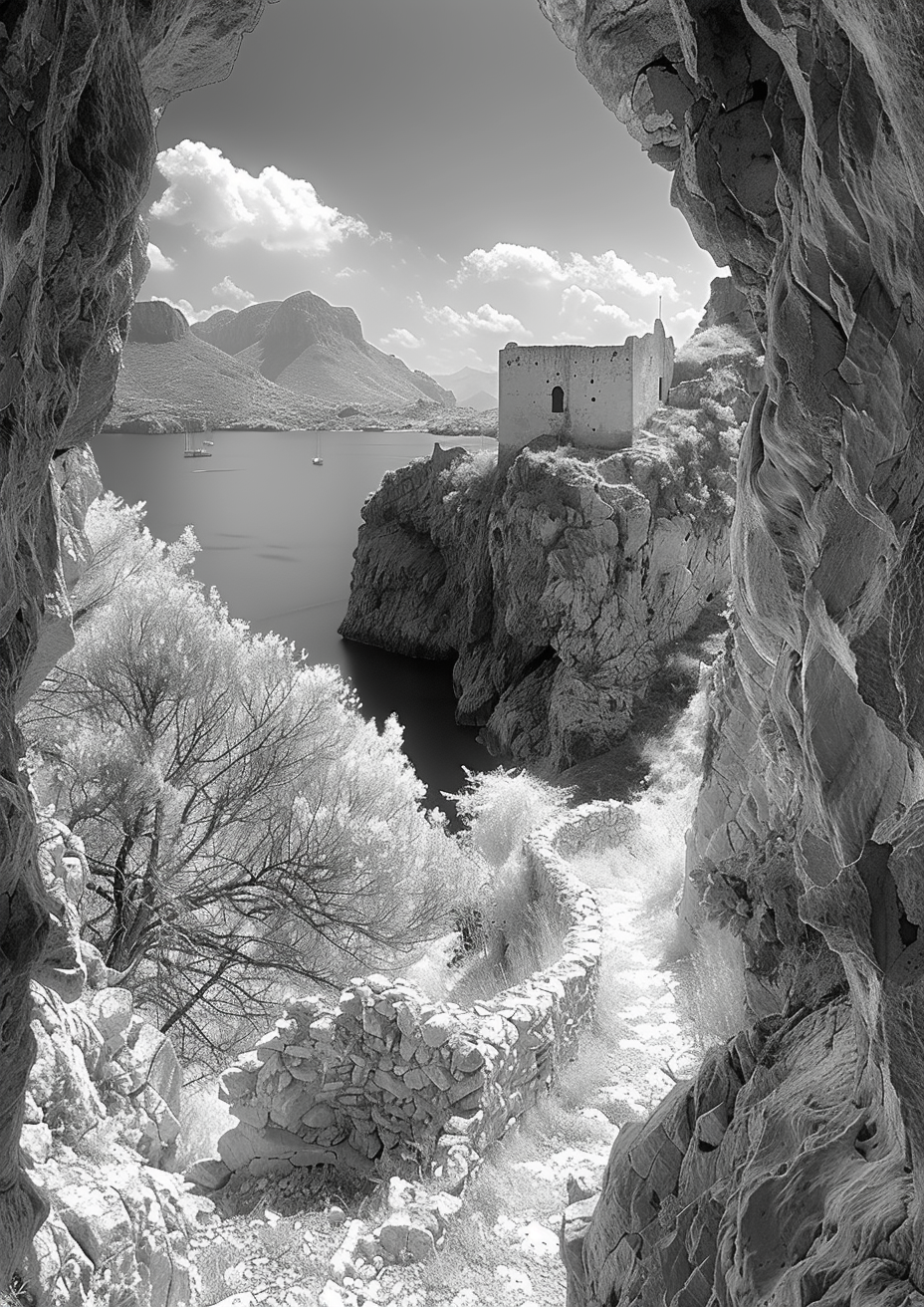 Oriental Cave Echoes Infrared Surreal