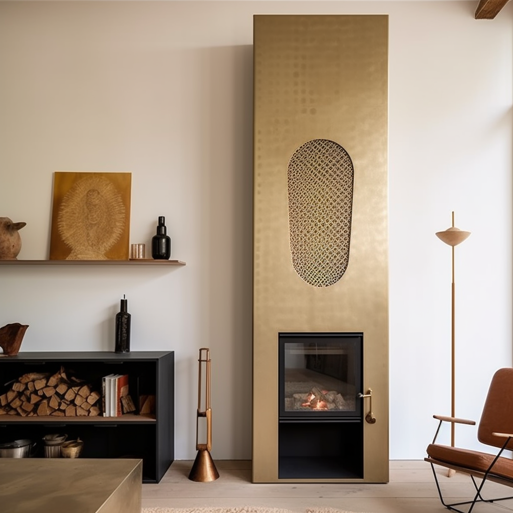 Eclectic house with brass chimney