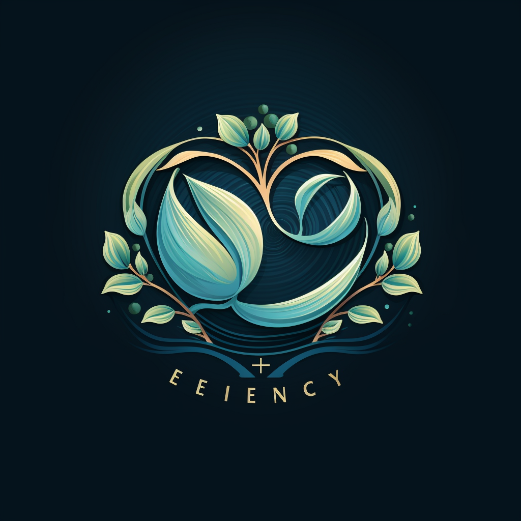 Eco Serenity Logo with Nature-Inspired Elements