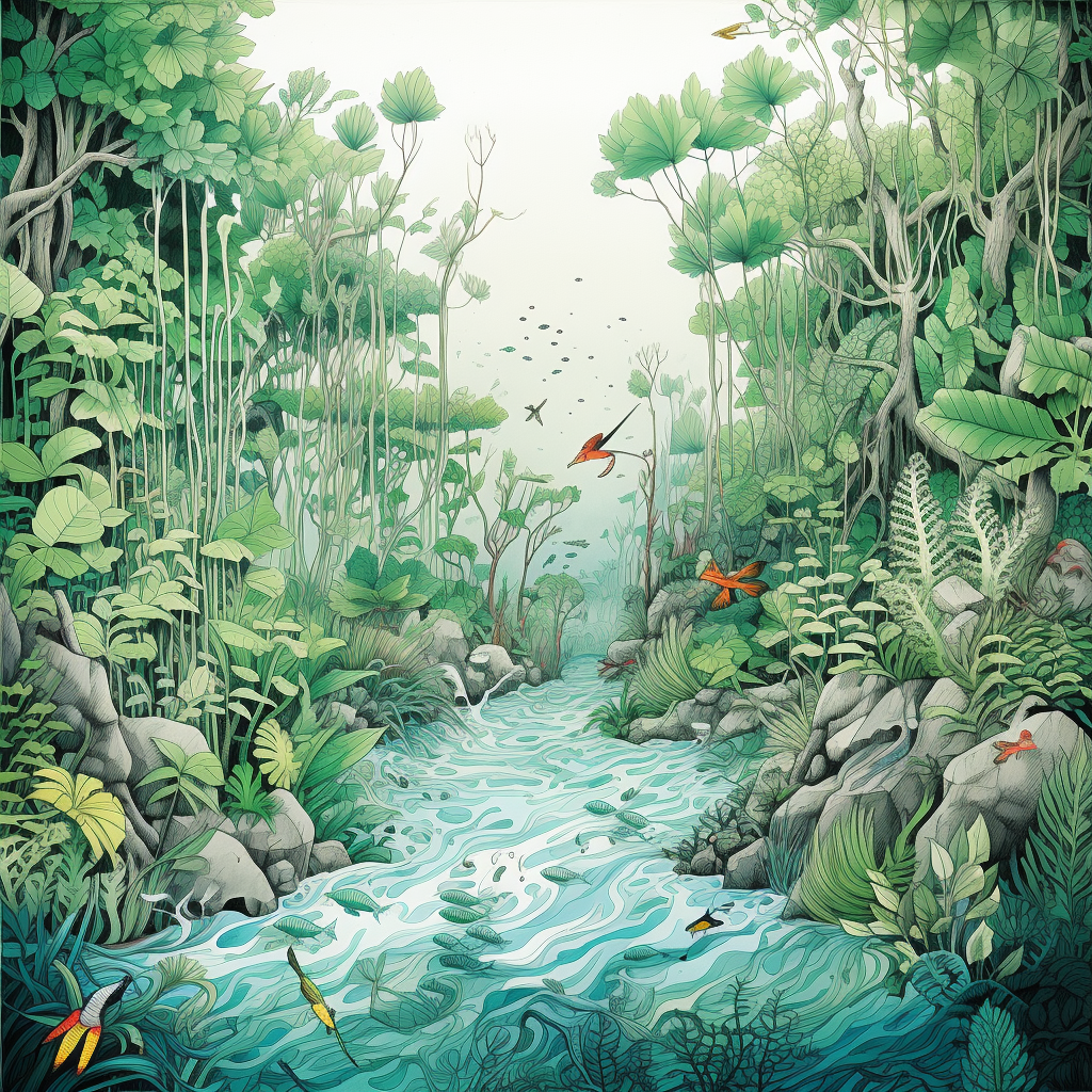 Illustration of an Ecosystem Jungle