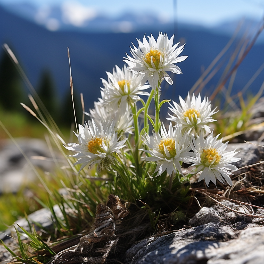 Closeup of Edelweiss Plant