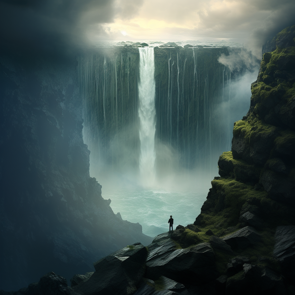 Majestic Waterfall at World's Edge