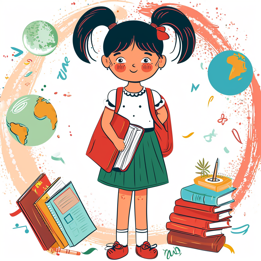 Cartoon illustration for International Day of Education