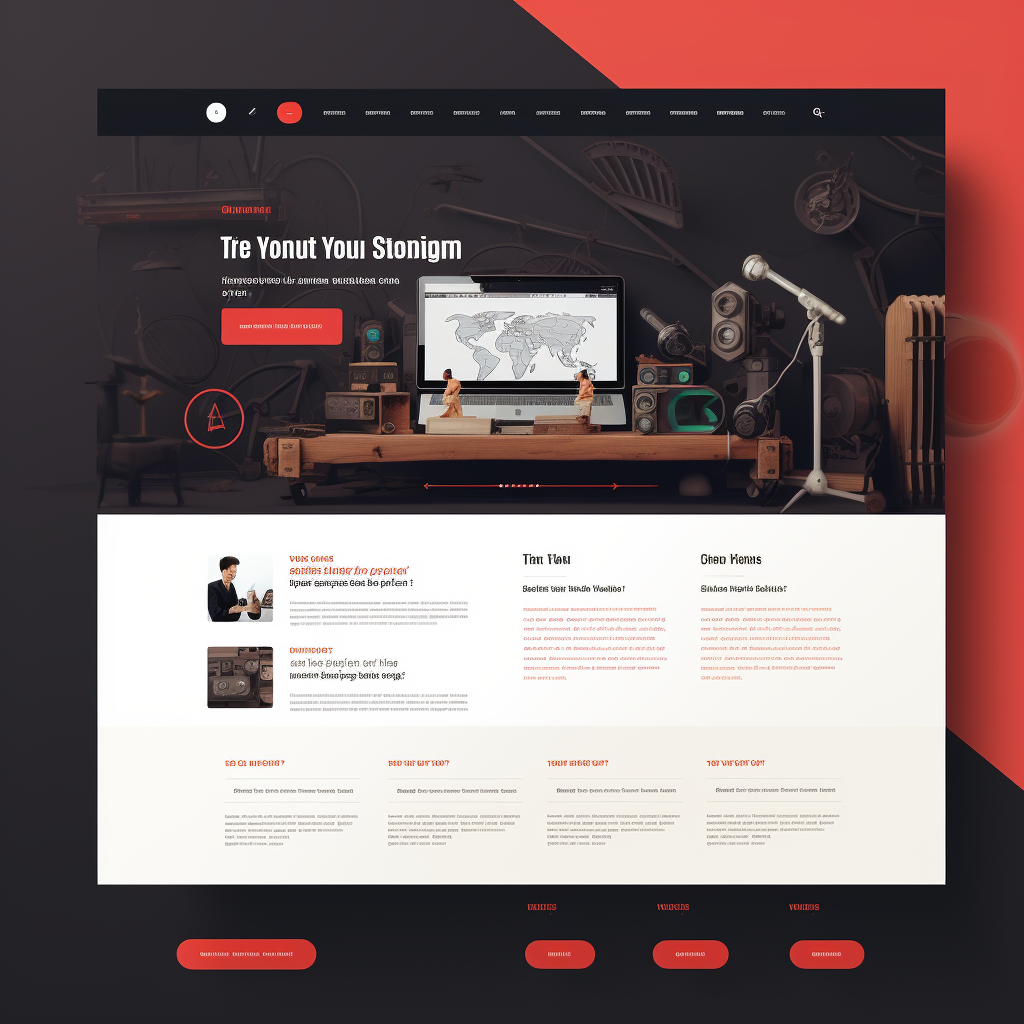 Web Mockup Design for Educational YouTube and Filmmaking Course