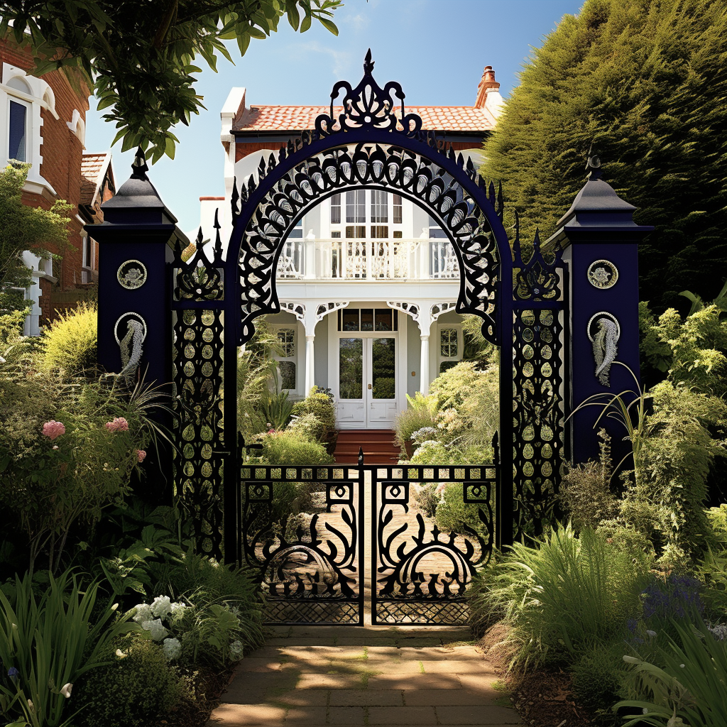 Edwardian front garden and end-of-terrace house