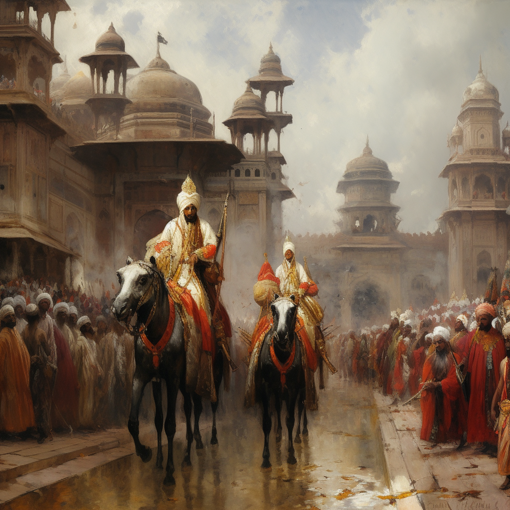 Great Moghul Procession Painting by Edwin Lord Weeks