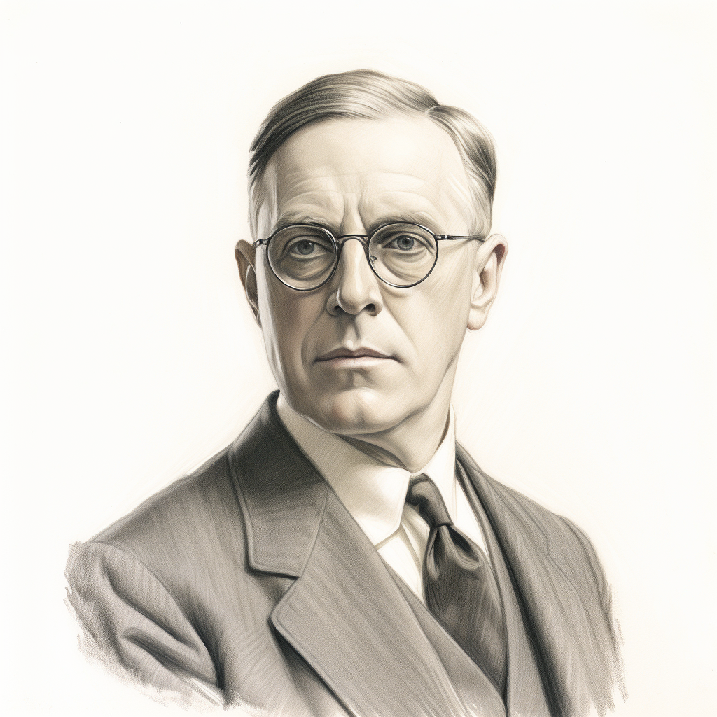 Portrait of Edwin Sutherland wearing glasses