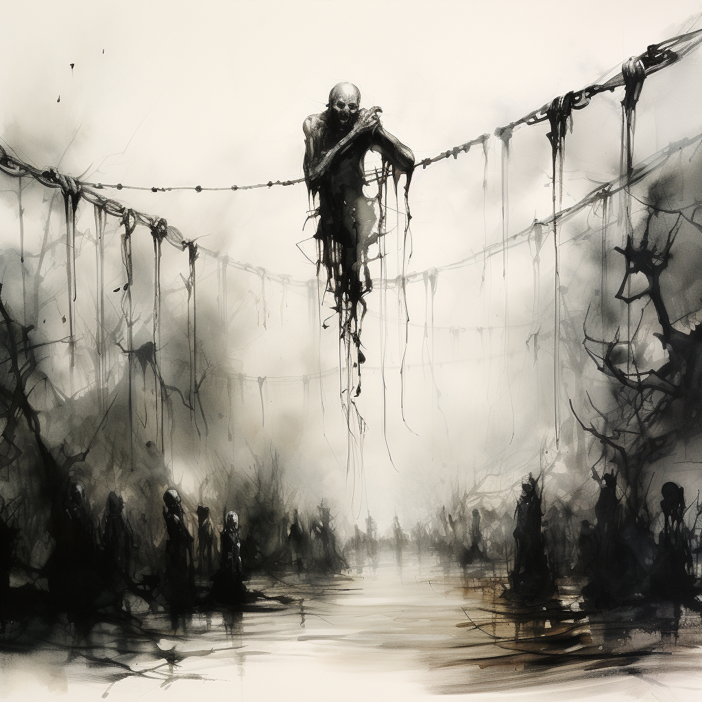 Spooky chains painting artwork