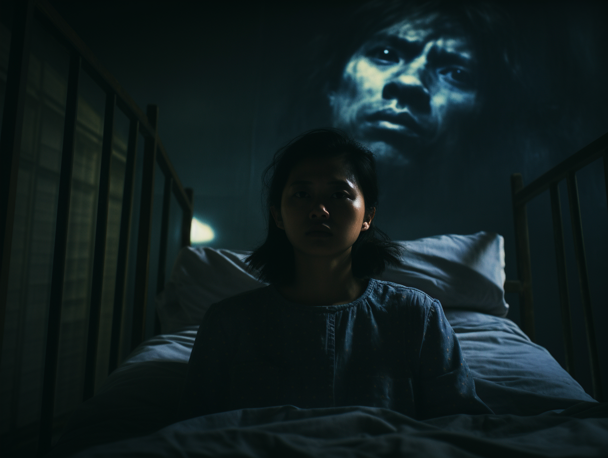 Eerie Dark Shadow Looms over Filipino Couple