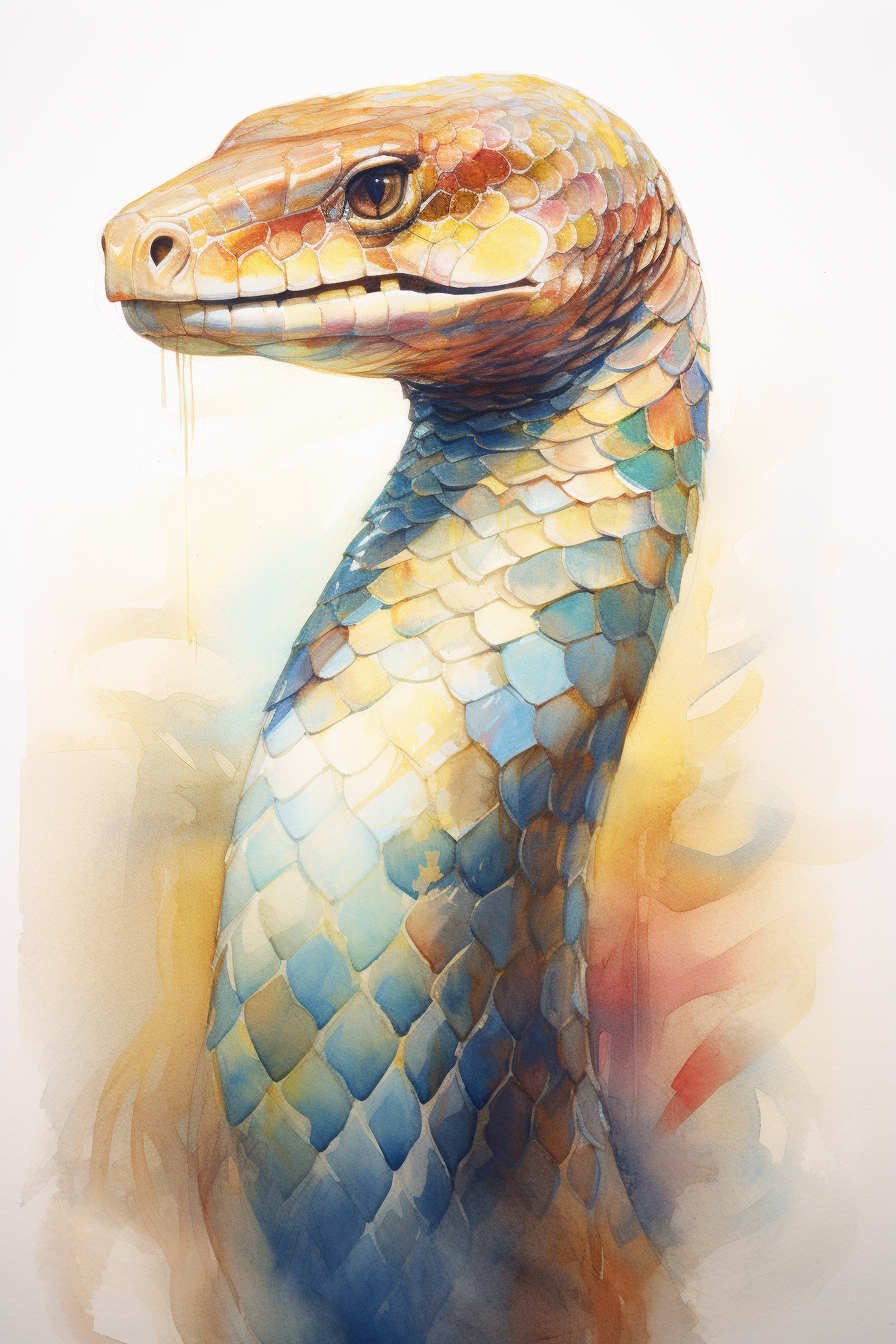 Beautiful Egyptian Cobra in Pastel Tones