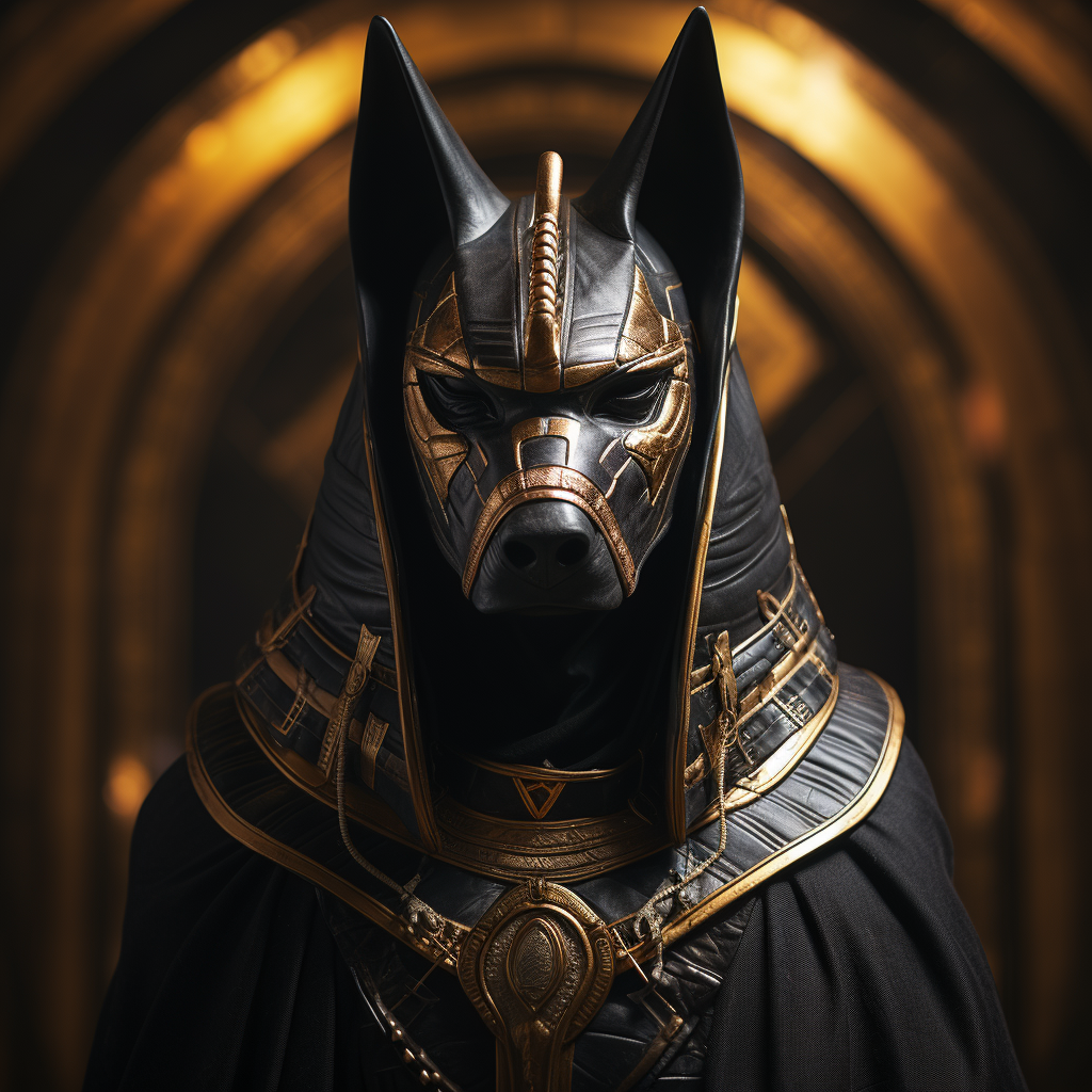 Egyptian God Anubis Jackal Helmet Mummification Afterlife