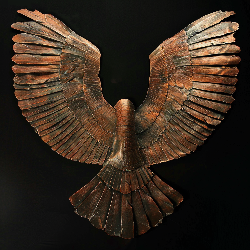 Egyptian god isis wings plate