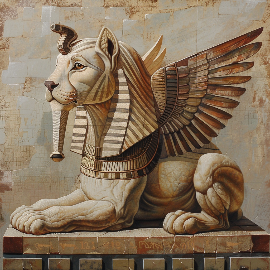 Ancient Egyptian Sphinx Monument