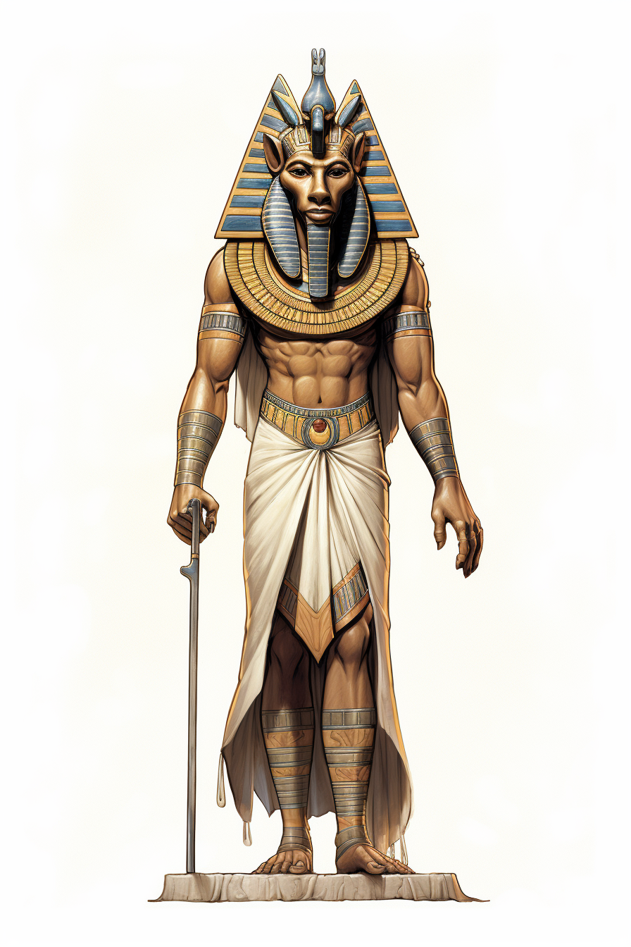 Egyptian temple guardian full body