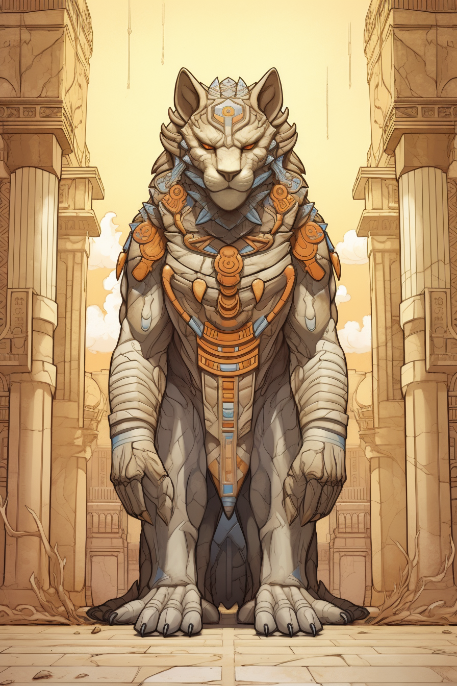 Egyptian Temple Guardian Full Body