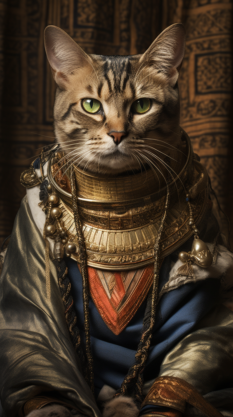 Realistic Egyptian cat illustration