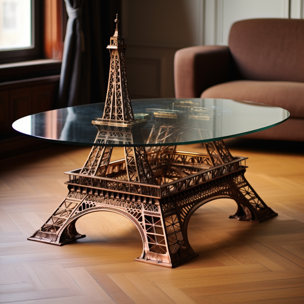 Eiffel Tower-inspired coffee table