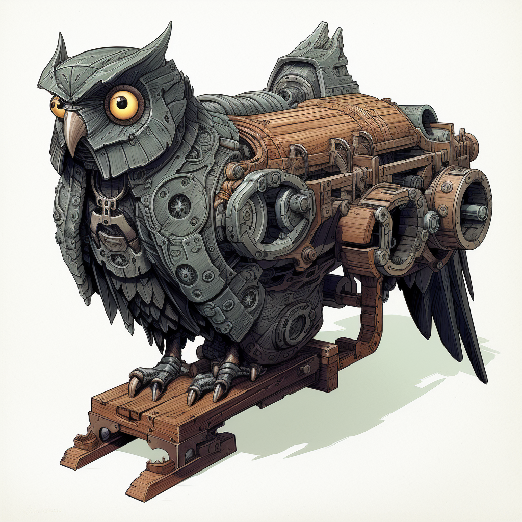 Mystical Cannon with Owl Shaped Legs