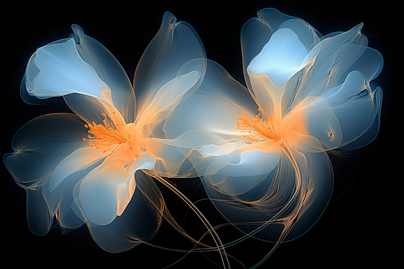 Electric Petals with Ethereal Minimalism