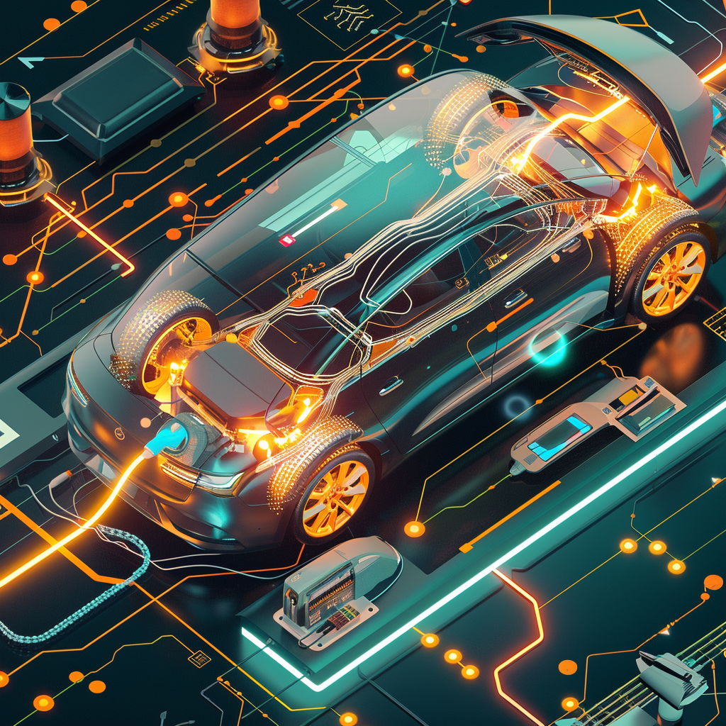 Electric vehicle charging management illustration