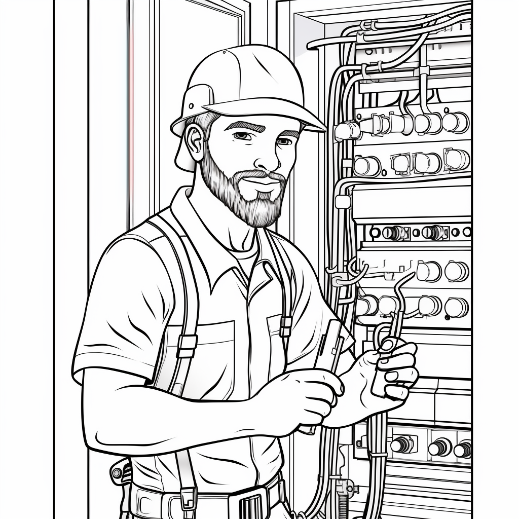 Electrician fitter illustration