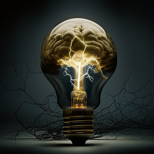 Brain-powered electrifying light bulb