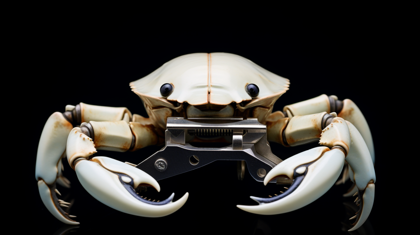 Close-up of cute Japanese crab clamp