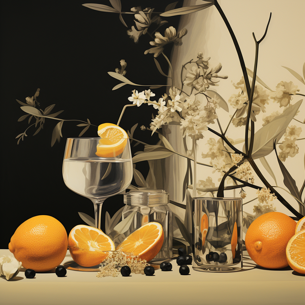 Elegant Gin Lemon Kumquat Tonka Bean Egg Wallpaper