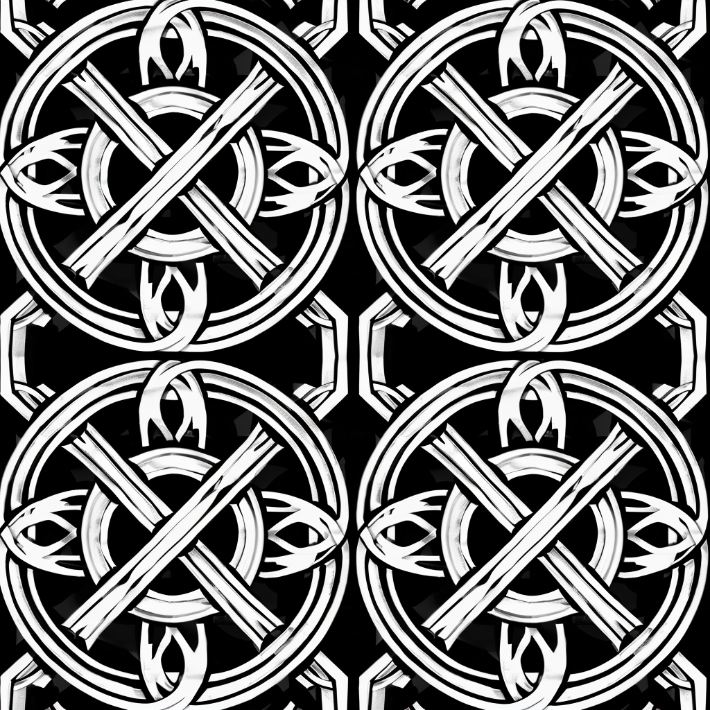 Modern abstract celtic tracery design