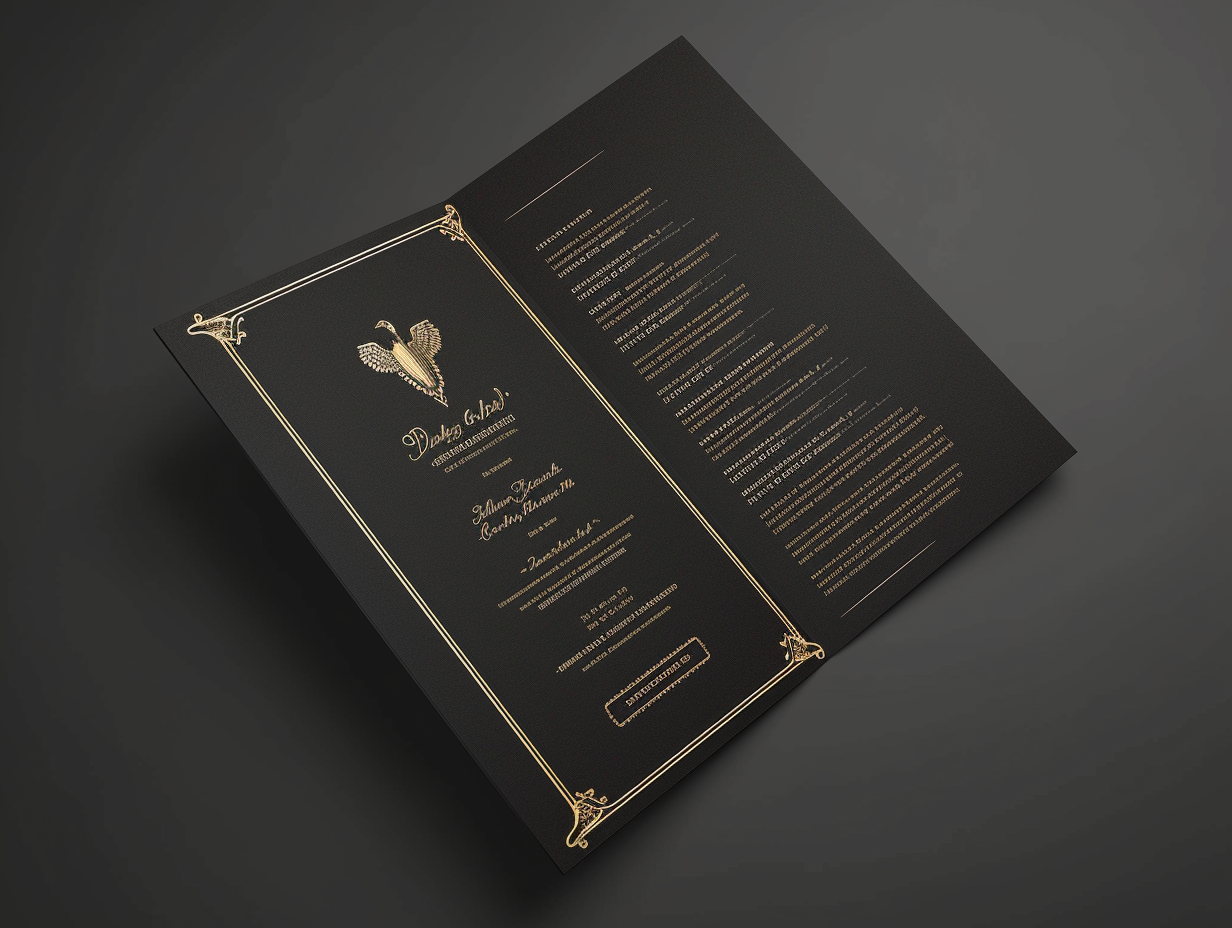 Black and golden obituary template design